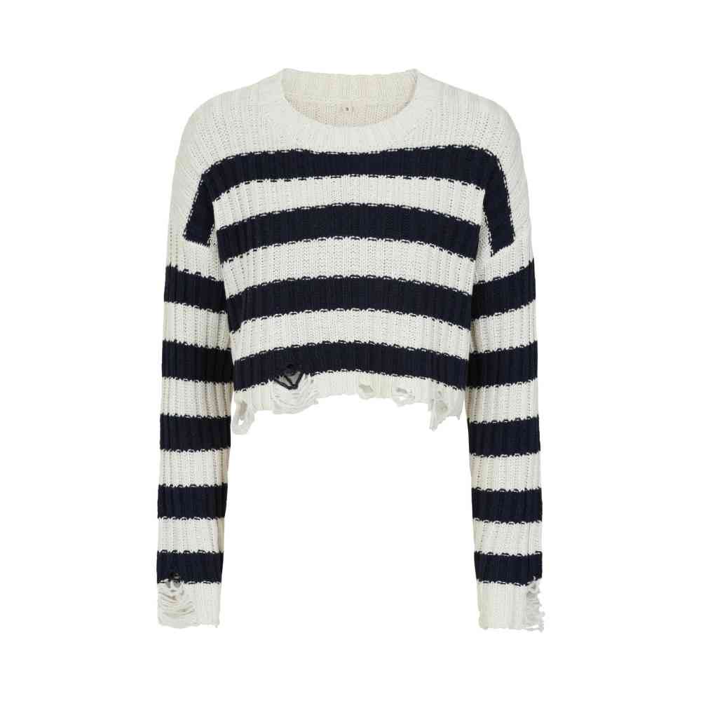 Banned - Astrid Knitted Jumper - Dark blue/White